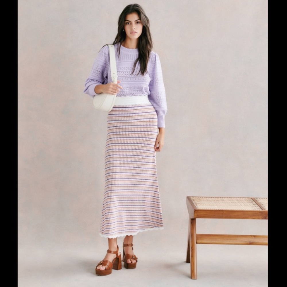 Petite mendigote striped Maxi Skirt